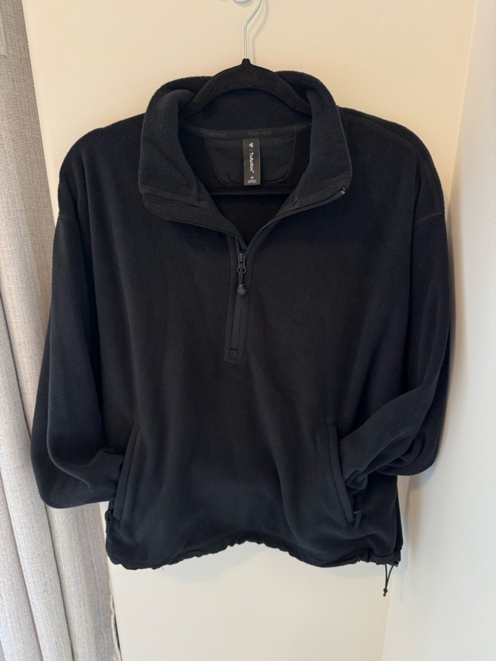 TNA Polartec Women's Black Quarter-Zip Fleece Pullover